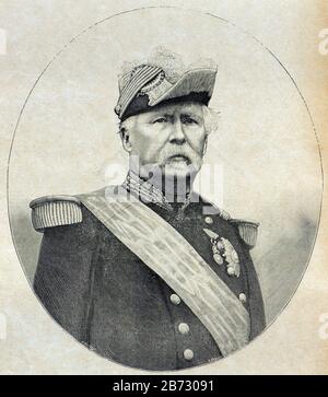 Gravur - Porträt Patrice de Mac Mahon (1800-1893) Marschall von Frankreich und Präsident der Republik - Privatsammlung Stockfoto