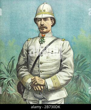Meyer Henri (* um 1899 in Dahomey; † im Jahr 1892), Oberkommandierender der französischen Truppen in Dahomey, wurde von Meyer Henri als Privatsammlung aufgenommen Stockfoto