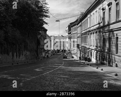 Steile Mesnicka Straße, zagreb Stockfoto