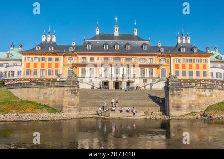 Schloss Pillitz an der Elbe, Dresden, Sachsen, Deutschland Stockfoto