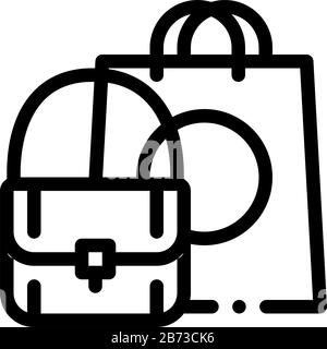 Bag Fashion Style Icon Vector Outline Illustration Stock Vektor