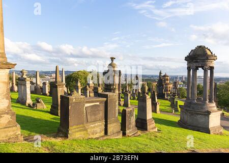 Historischer Friedhof in Glasgow - Nekropole. Glasgow, Scotland, UK Stockfoto