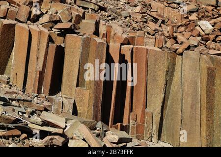 Organrohre, geologische Formationen in der Nähe von Twyfelfontein in Namibia Stockfoto