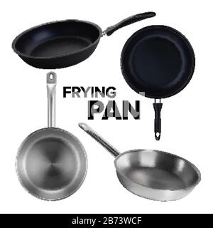 Frittierwanne Kitchen Utensil Collection - Set Vector Stock Vektor