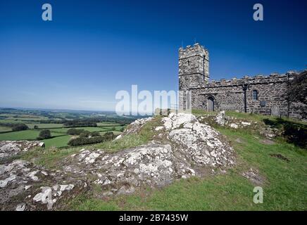 St. Michaels Kirche, Brentor, Devon Stockfoto