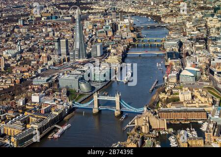 Luftaufnahme der Londoner Innenstadt Stockfoto