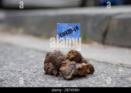 Convid-19 Virus, das sich über Europa verbreitet Stockfoto