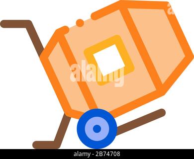 Zementmixer Symbol Vektor-Umriss-Abbildung Stock Vektor