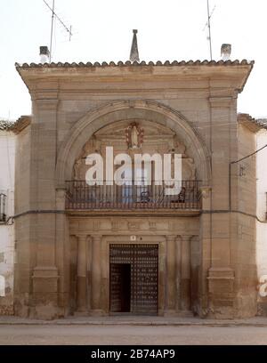 CASA DEL ARCO. Lage: Außenansicht. VILLANUEVA DE LOS INFANTES. CIUDAD REAL. SPANIEN. Stockfoto