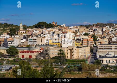 Das kleine Dorf Abaran im Tal ricote, in der Region Murcia, Spanien Stockfoto