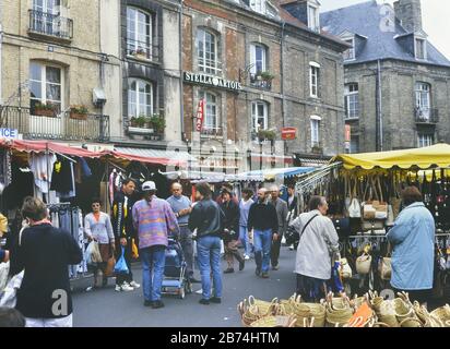 Markttag. Dieppe. Normandie. Frankreich. Stockfoto