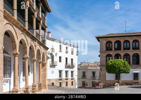 Duquesa de Parcent Park oder besser bekannt in Ronda als Rathausplatz Stockfoto