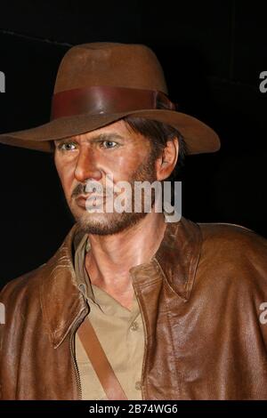 SAN ANTONIO, VEREINIGTE STAATEN - 28. September 2006: Wachsarbeit von Harrison Ford als Indiana Jones. Im Wachsmuseum in San Antonio aufgenommen. Stockfoto