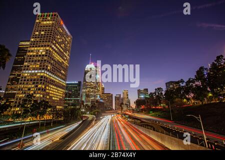 Los Angeles Skyline, Kalifornien, USA Stockfoto