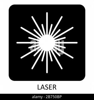 Warnschild Für Laser Stock Vektor