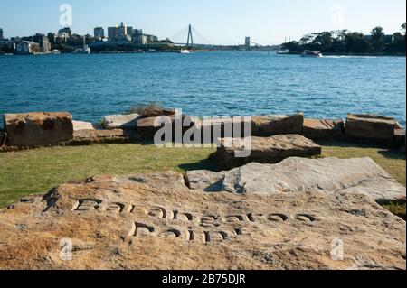 17.09.2018, Sydney, New South Wales, Australien - BLICK vom Ufer des Barangaroo Point in Richtung Westen nach Balmain. [Automatisierte Übersetzung] Stockfoto