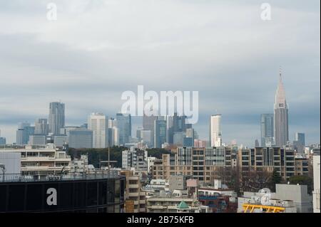 31.12.2017, Tokio, Japan, Asien - BLICK vom Tokyu Plaza Omotesando in Harajuku vom Stadtpanorama der japanischen Hauptstadt Tokio. [Automatisierte Übersetzung] Stockfoto