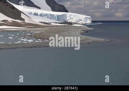 Yankee Harbor-Gletscher Stockfoto