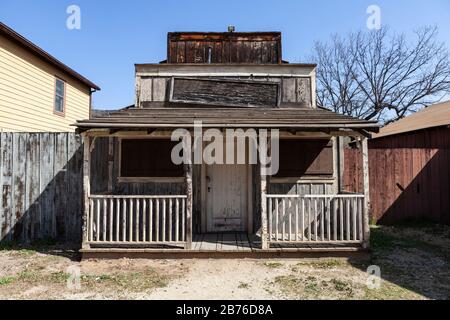 Der US-Nationalpark besaß ein historisches Film-Set-Gebäude in der Santa Monica Mountains Recreation Area Paramount Ranch Site in der Nähe von Los Angeles California. Stockfoto