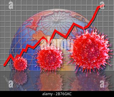 China Wuhan Cornonavirus Covid-19 Weltausbruch. Stockfoto