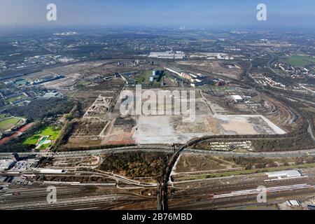 Ehemaliges Stahlwerk Westfalenhütte in Dortmund, 22.03.2012, Luftbild, Deutschland, Nordrhein-Westfalen, Ruhrgebiet, Dortmund Stockfoto