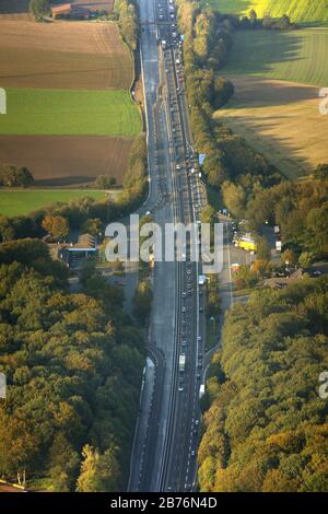 , Baustelle bei Autobahnfahrten hohe Mark Ost in Haltern am See, 14.10.2011, Luftbild, Deutschland, Nordrhein-Westfalen, Haltern am See Stockfoto