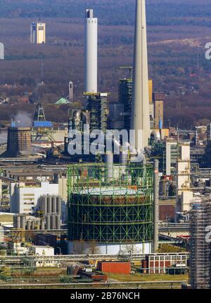 Areal des Chemieparks Marl (ehemals Chemische Werke Huls AG), 20.04.2013, Luftbild, Deutschland, Nordrhein-Westfalen, Ruhrgebiet, Marl Stockfoto