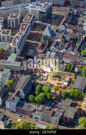 , Baustelle am zusammengebrochenen Stadtarchiv in Köln, 05.05.2013, Luftbild, Deutschland, Nordrhein-Westfalen, Köln Stockfoto