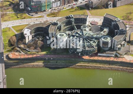 , Landtag von Nordrhein-Westfalen in Düsseldorf, 19.03.2012, Luftbild, Deutschland, Nordrhein-Westfalen, Niederrhein, Düsseldorf Stockfoto