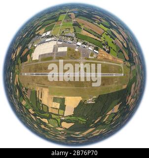 , internationaler Flughafen Münster Osnabrück in Nordrhein-Westfalen, 01.08.2012, Luftbild, Deutschland, Nordrhein-Westfalen, Münster Stockfoto