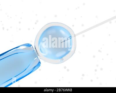 In-vitro-Fertilisation, Computerabbildung. Stockfoto