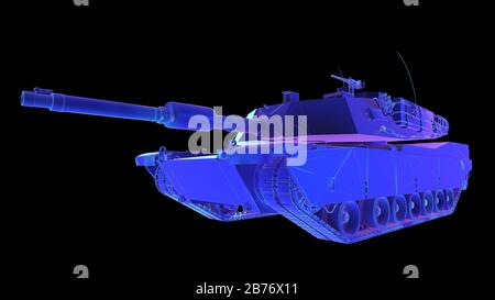 Tank, Computerabbildung. Stockfoto