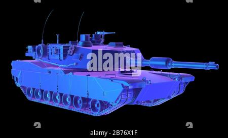 Tank, Computerabbildung. Stockfoto