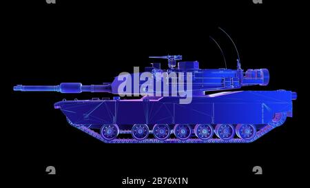 Tank, Computerabbildung. Stockfoto