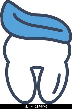 Symbol für menschliche Halblinie und Farbstil Stock Vektor