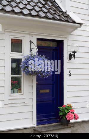 Alten Holzhaus, Gamla Stan (Altstadt), Bergen, Hordaland County, Norwegen Stockfoto