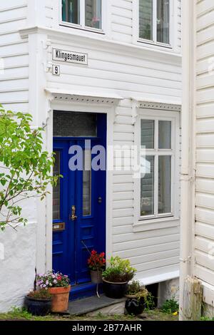 Alten Holzhaus, Gamla Stan (Altstadt), Bergen, Hordaland County, Norwegen Stockfoto