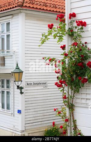 Alte Holzhäuser, Gamla Stan (Altstadt), Bergen City, Hordaland County, Norwegen Stockfoto