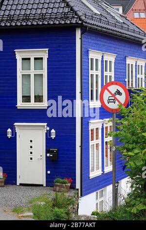 Alten Holzhaus, Gamla Stan (Altstadt), Bergen, Hordaland County, Norwegen Stockfoto