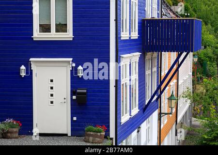 Alten Holzhaus, Gamla Stan (Altstadt), Bergen, Hordaland County, Norwegen Stockfoto