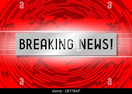 Aktuelle Nachrichten, Erdkarte Stockfoto