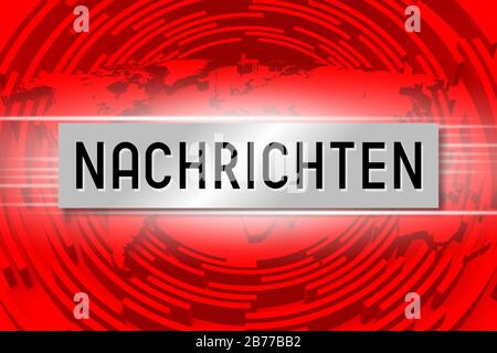 Aktuelle Nachrichten - Nachrichten (Deutsch)/ Nachrichten (Englisch) Stockfoto