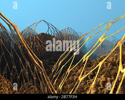Computer gerendert virtuellen Kulisse für Kunst und Unterhaltung Stockfoto