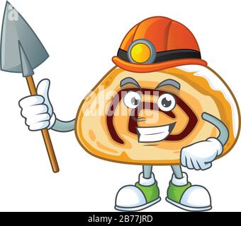 Cooler Bergarbeiter des schweizer Cartoon-Designkonzepts Stock Vektor