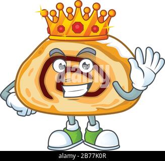 Ein charismatischer König des schweizer Cartoon-Zeichens Stock Vektor