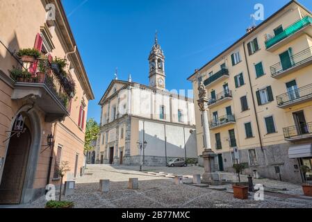 Historisches Zentrum der Stadt Oggiono, Italien Stockfoto