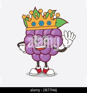 Eine Illustration der Figur des Boysenbeeren Fruchtscartoon Maskottchens, die von King auf dem Cartoon-Maskottchen-Design stilisiert wurde Stockfoto