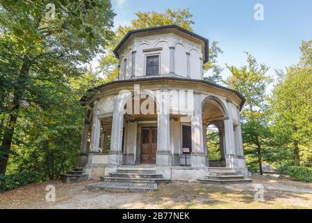 Via Crucis am Sacro Monte di Orta, UNESCO-Stätte, am Ortasee Stockfoto