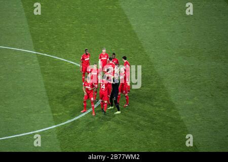 Mönchengladbach, Deutschland, Borussiapark, 11.03.2020: Team Köln vor dem Bundesligaspiel Borussia Mönchengladbach gegen den 1.FC Köln in der Saison 2019/20 Stockfoto