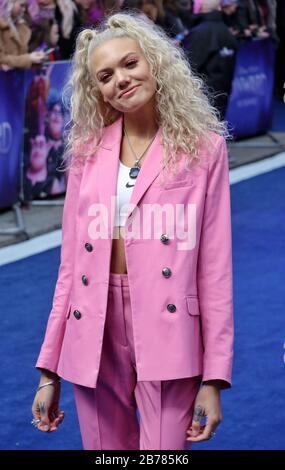 Becca Dudley besucht die Onward UK Premiere auf der Curzon Mayfair, London, Großbritannien. Februar 2020. Foto von Cat Morley. Stockfoto